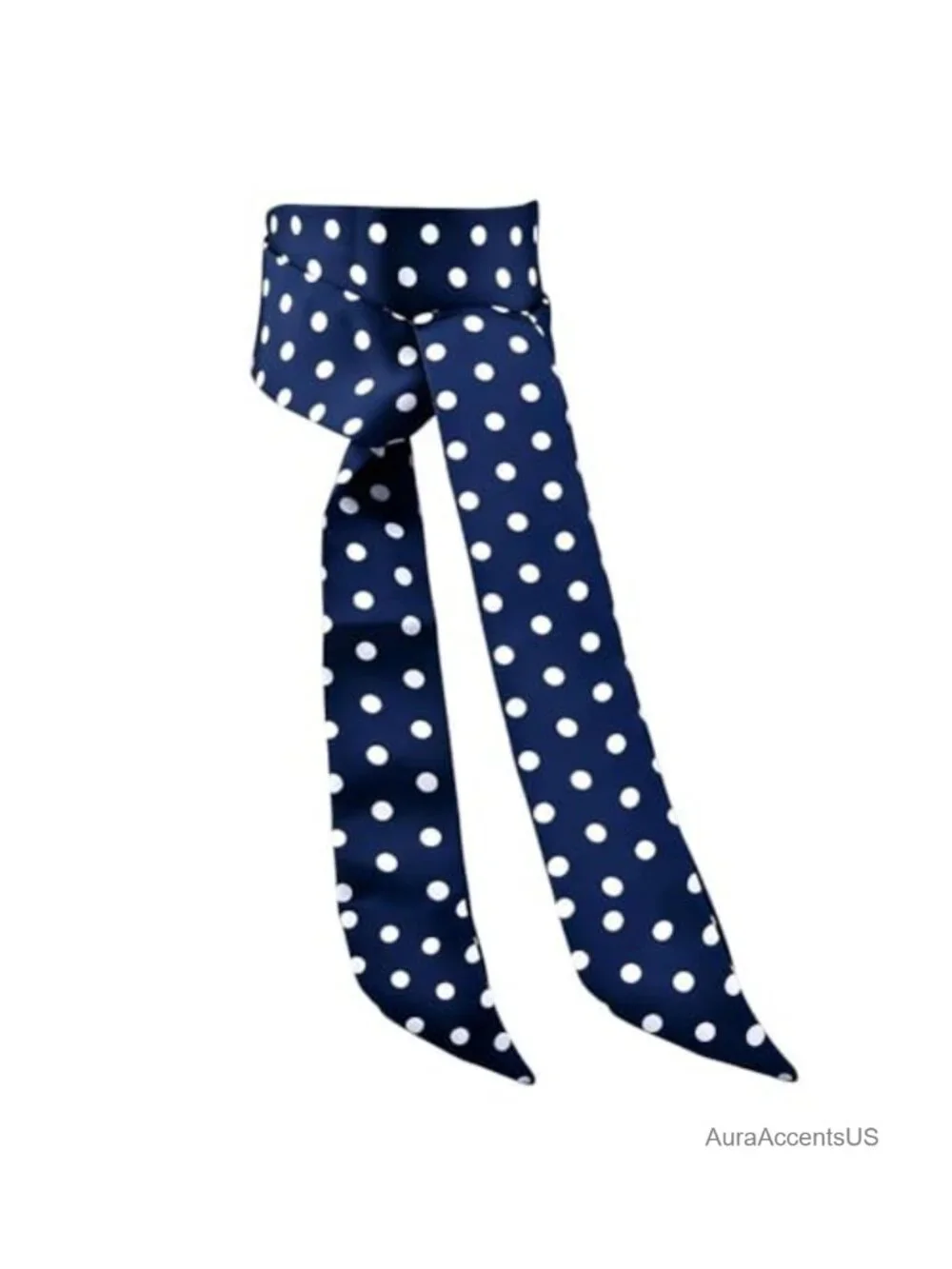 Women's Polka Dot Long Neck Scarf Thin Chiffon Headscarf Lightweight
